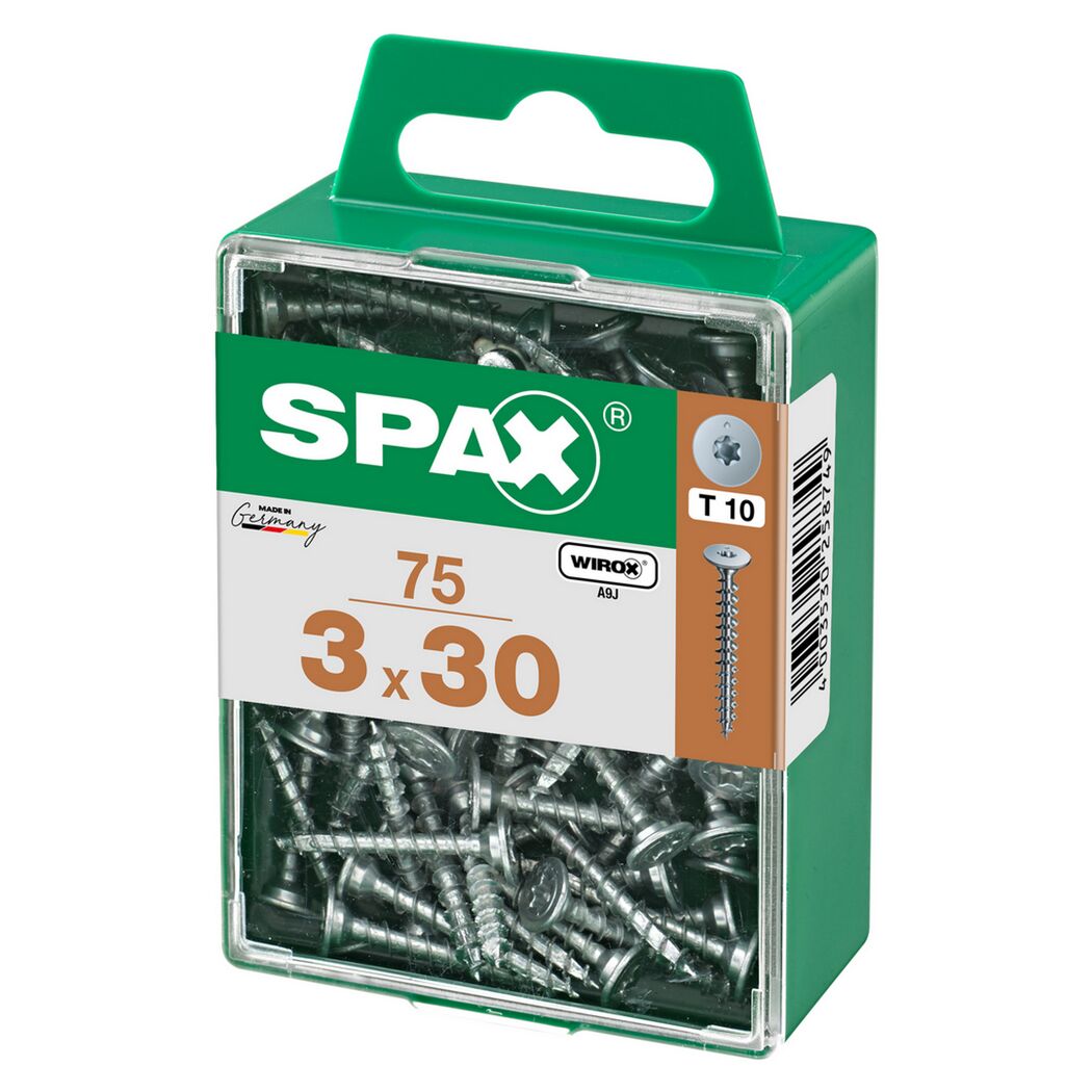 SPAX Flachkopfschrauben 3 x 30 mm, 75 Stück