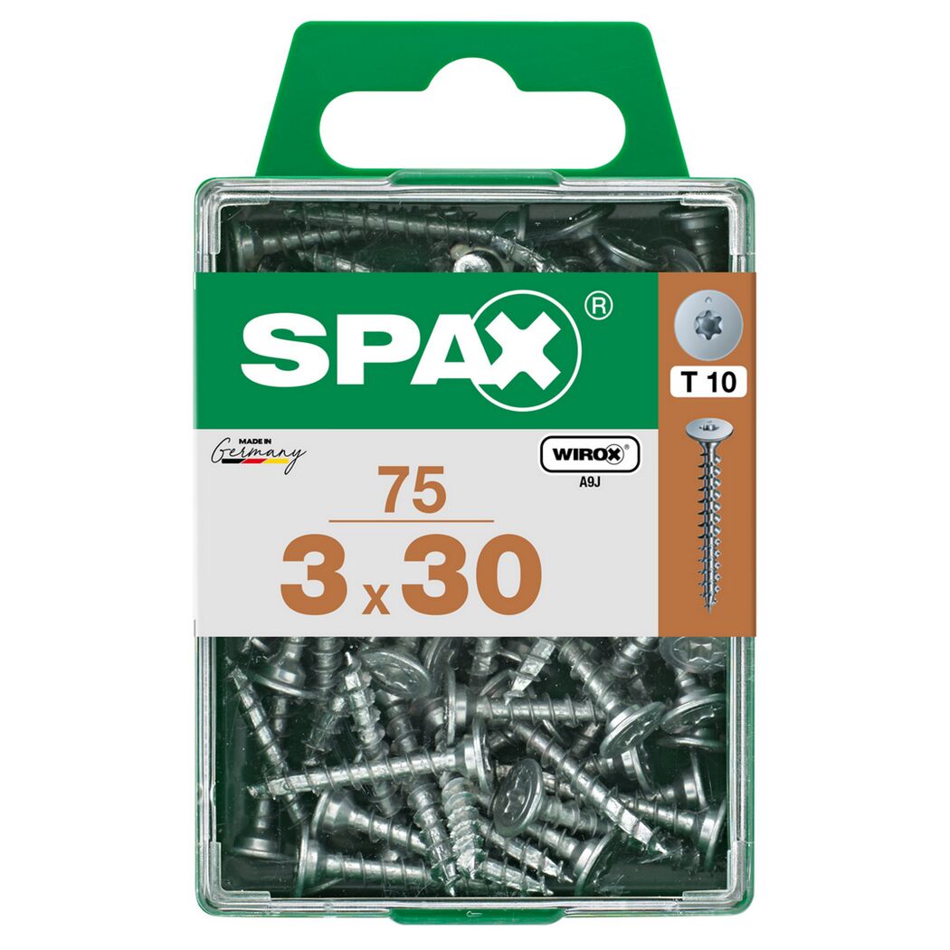 SPAX Schrauben 3x30 mm, 75 Stück in Box