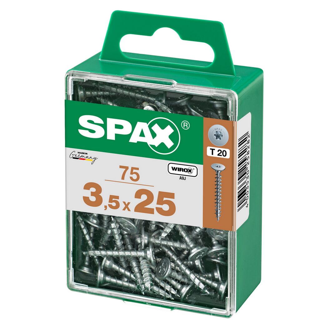 SPAX Flachkopfschrauben T-STAR plus, 3,5 x 25 mm, 75 Stück