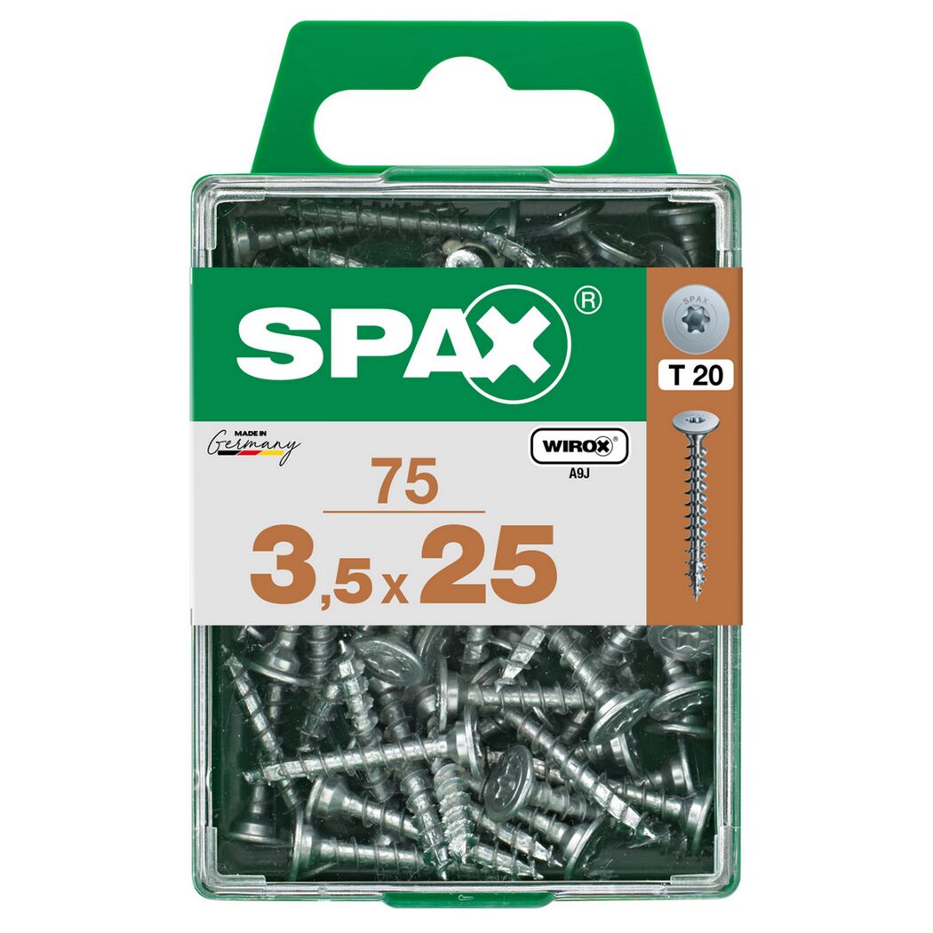 75 SPAX Schrauben 3,5x25 mm in einer Box