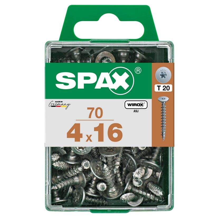 SPAX Flachrueckwand WIROX 4x16 mm, 70 Stück