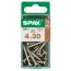 SPAX Schrauben 4x30 mm vernickelt, 20 Stück