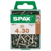 SPAX Flachkopfschrauben 4 x 30 mm vernickelt