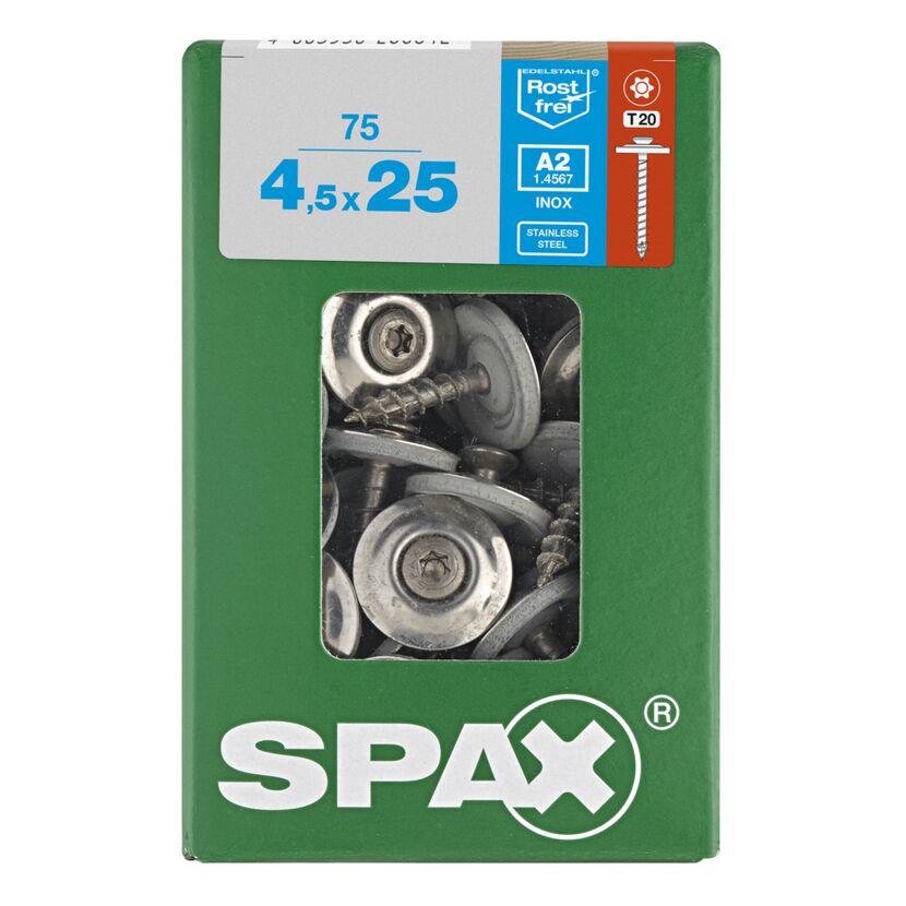 SPAX Spenglerschrauben 4,5 x 25 mm, 75 Stück
