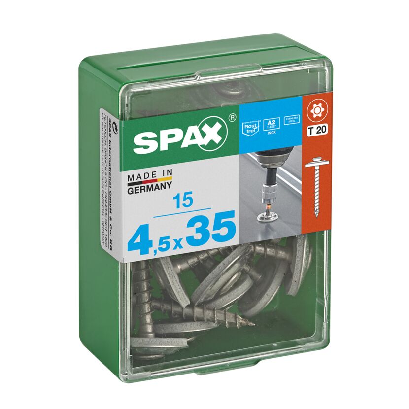 SPAX Spenglerschrauben 4,5 x 35 mm, 15 Stück