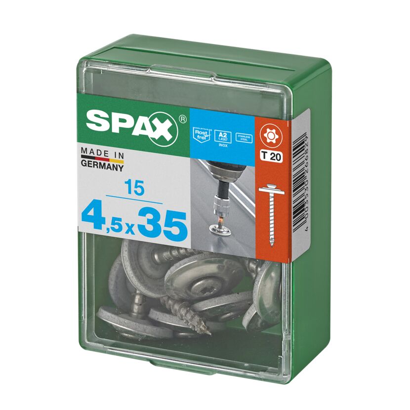 SPAX Spenglerschrauben 4,5 x 35 mm in einer Box
