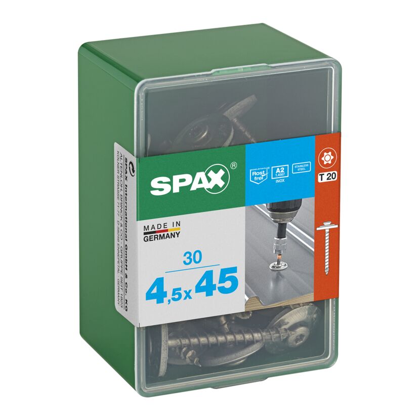 Spenglerschraube Linsensenkkopf T-Star plus T20 Ø 4,5 x 45 mm 30 Stück