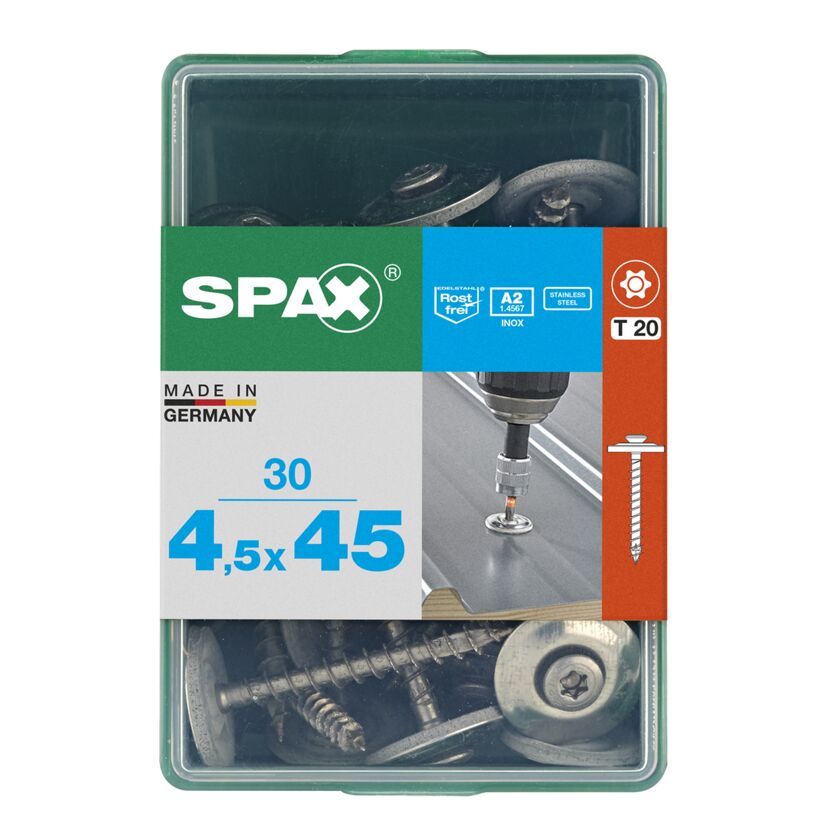 SPAX Spenglerschrauben 4,5 x 45 mm, 30 Stück