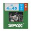 SPAX Spenglerschrauben 4,5 x 45 mm, 80 Stück