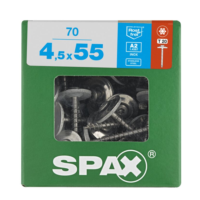 SPAX Spenglerschrauben 4,5 x 55 mm, 70 Stück