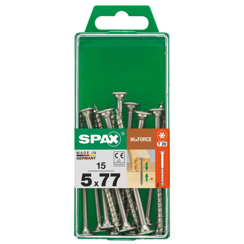 SPAX HiForce Schrauben 5 x 77 mm in grüner Box