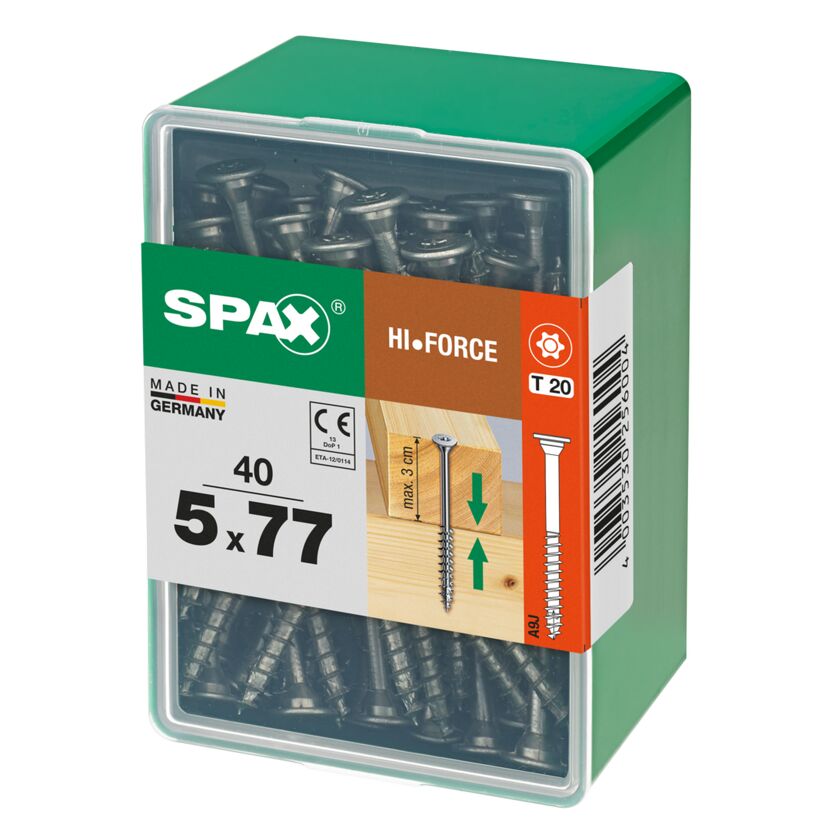 SPAX Hi-Force Schrauben 5 x 77 mm, 40 Stück
