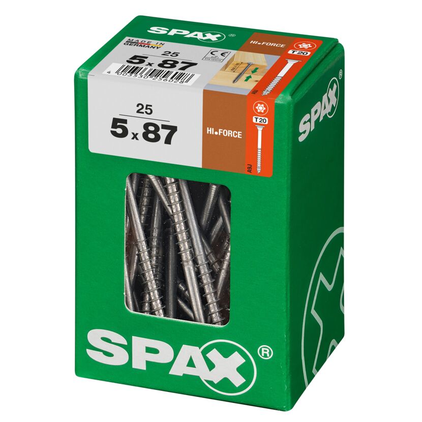 SPAX Hi-Force Schrauben 5 x 87 mm, 25 Stück
