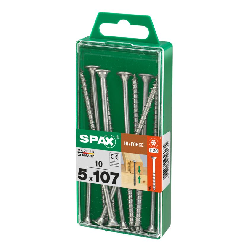 SPAX Hi-Force Schrauben 5 x 107 mm in grüner Verpackung
