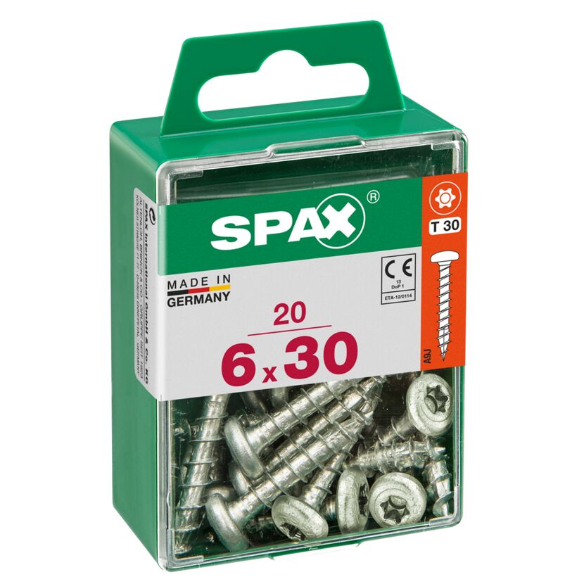 SPAX Schrauben 6 x 30 mm, 20 Stück in Box