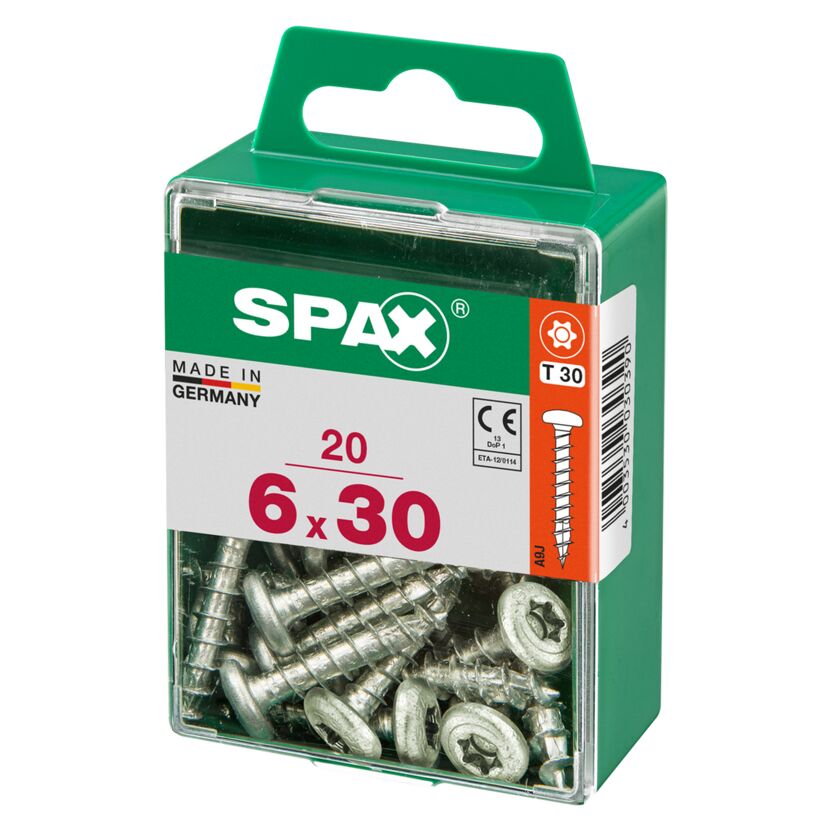 SPAX Schrauben 6 x 30 mm, 20 Stück