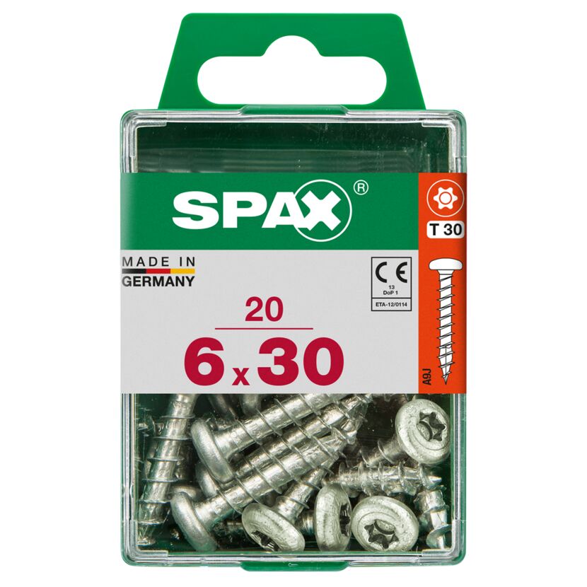 SPAX Schrauben 6 x 30 mm, 20 Stück