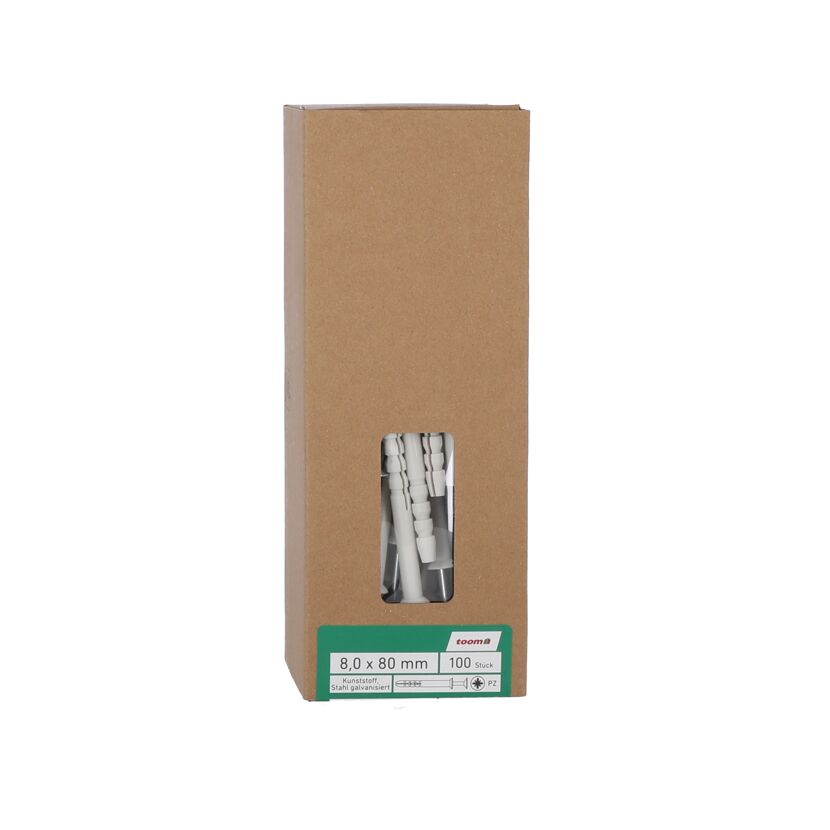 100er Pack Nageldübel 8 x 80 mm von toom