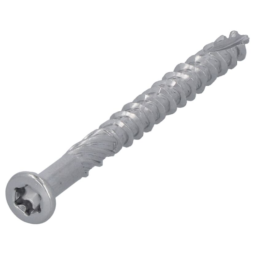 Silberne Schraube mit Torx Antrieb