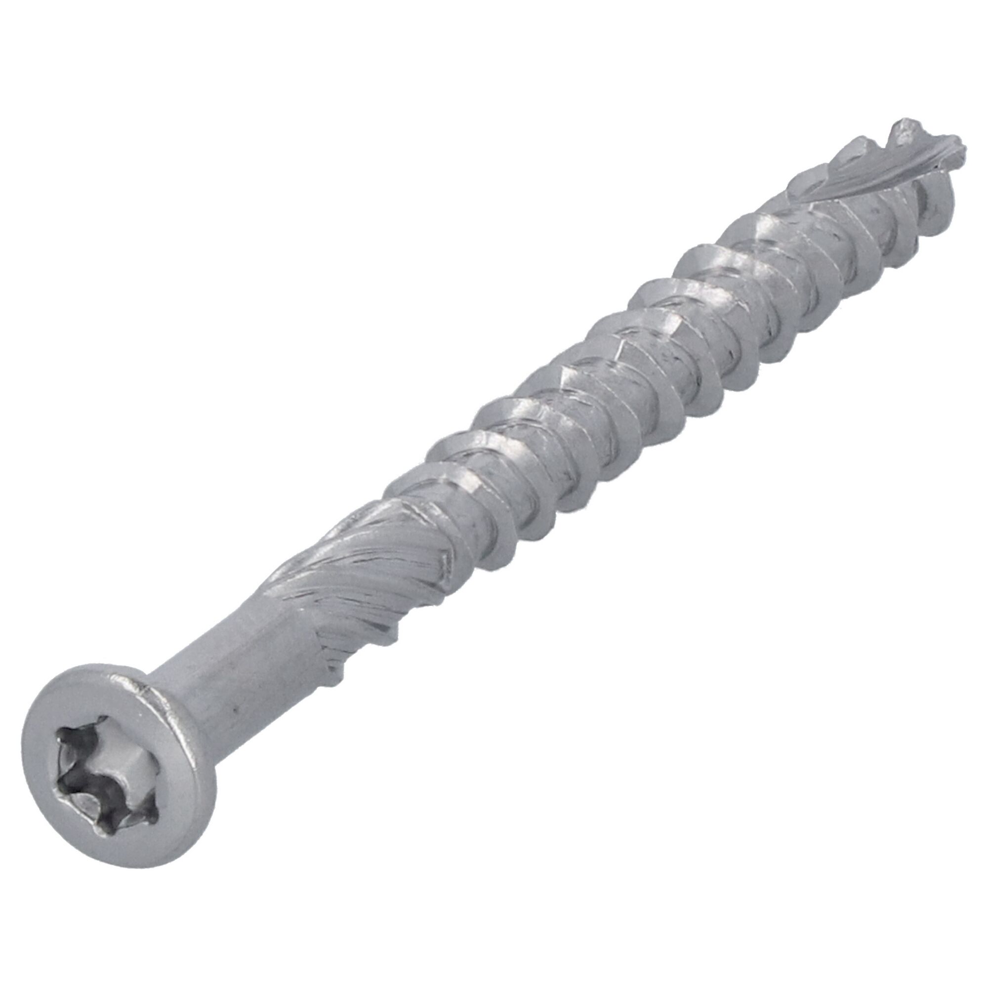 Silberne Schraube mit Torx Antrieb