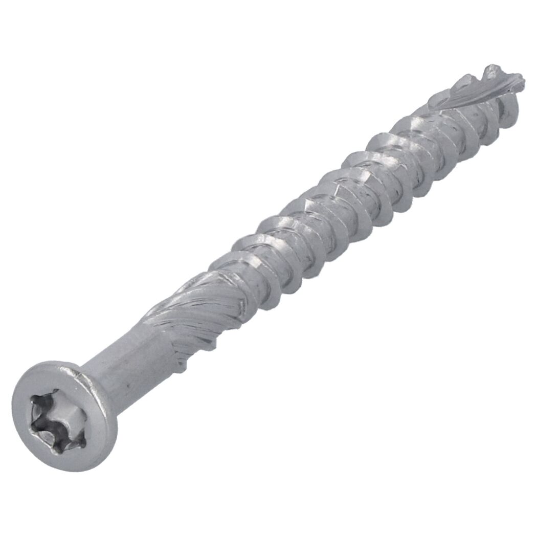Silberne Schraube mit Torx Antrieb