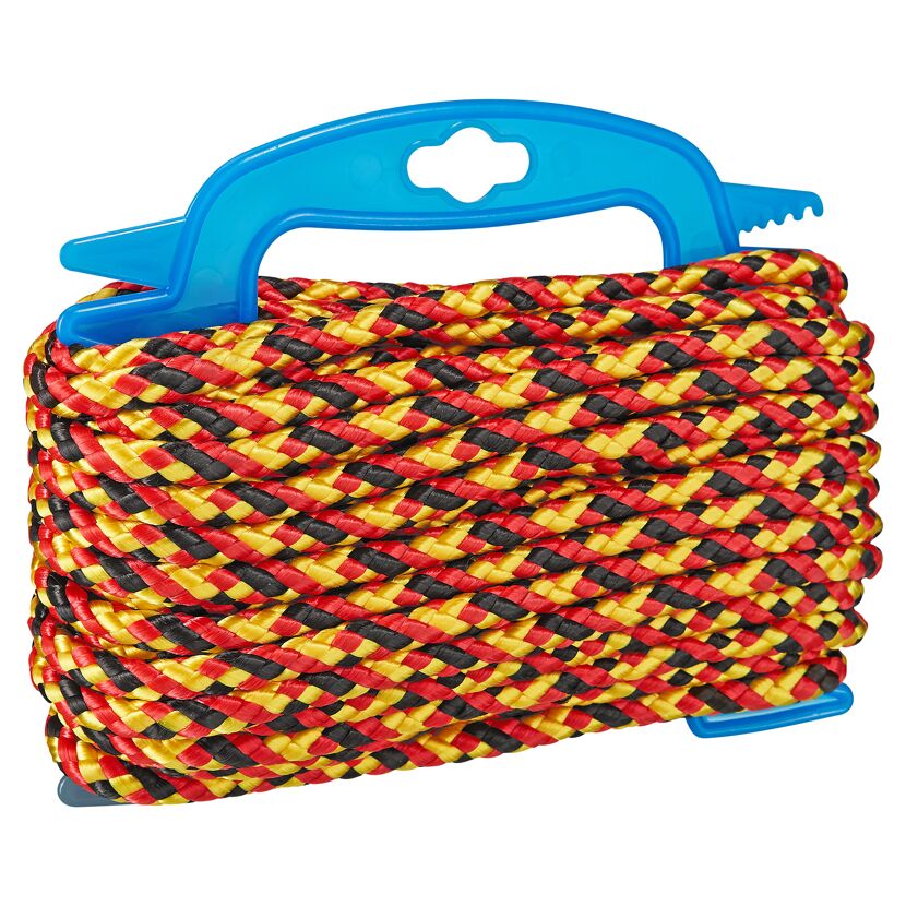 PP-Seil geflochten 8,0 mm schwarz-rot-gold 15 m