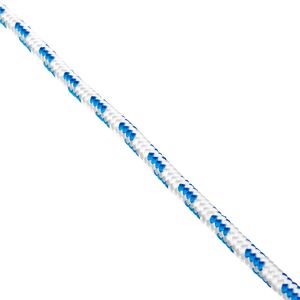 Seil Polypropylen geflochten Meterware 8 mm weiß/blau
