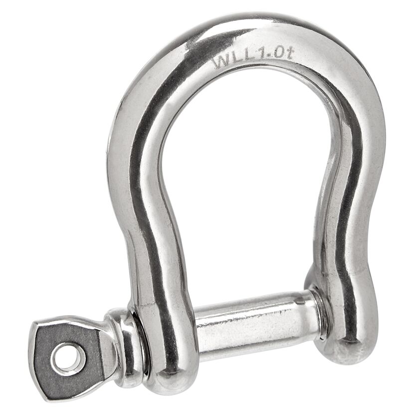 Schäkel 10mm geschweift Edelstahl V4A