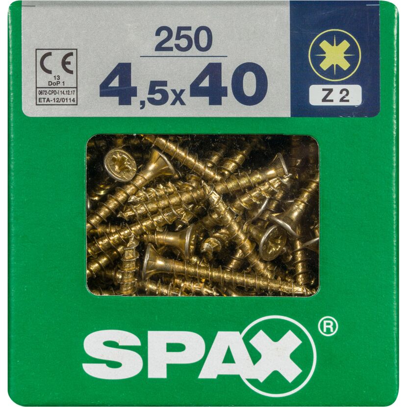 Senkkopfschrauben PZ2 Ø 4,5 x 40 cm 250 Stück