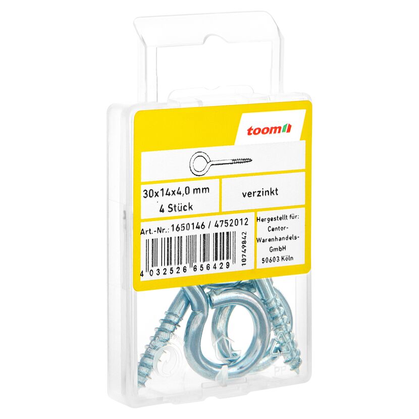 Ringschrauben Ø 3,8 mm 3 cm 4 Stück