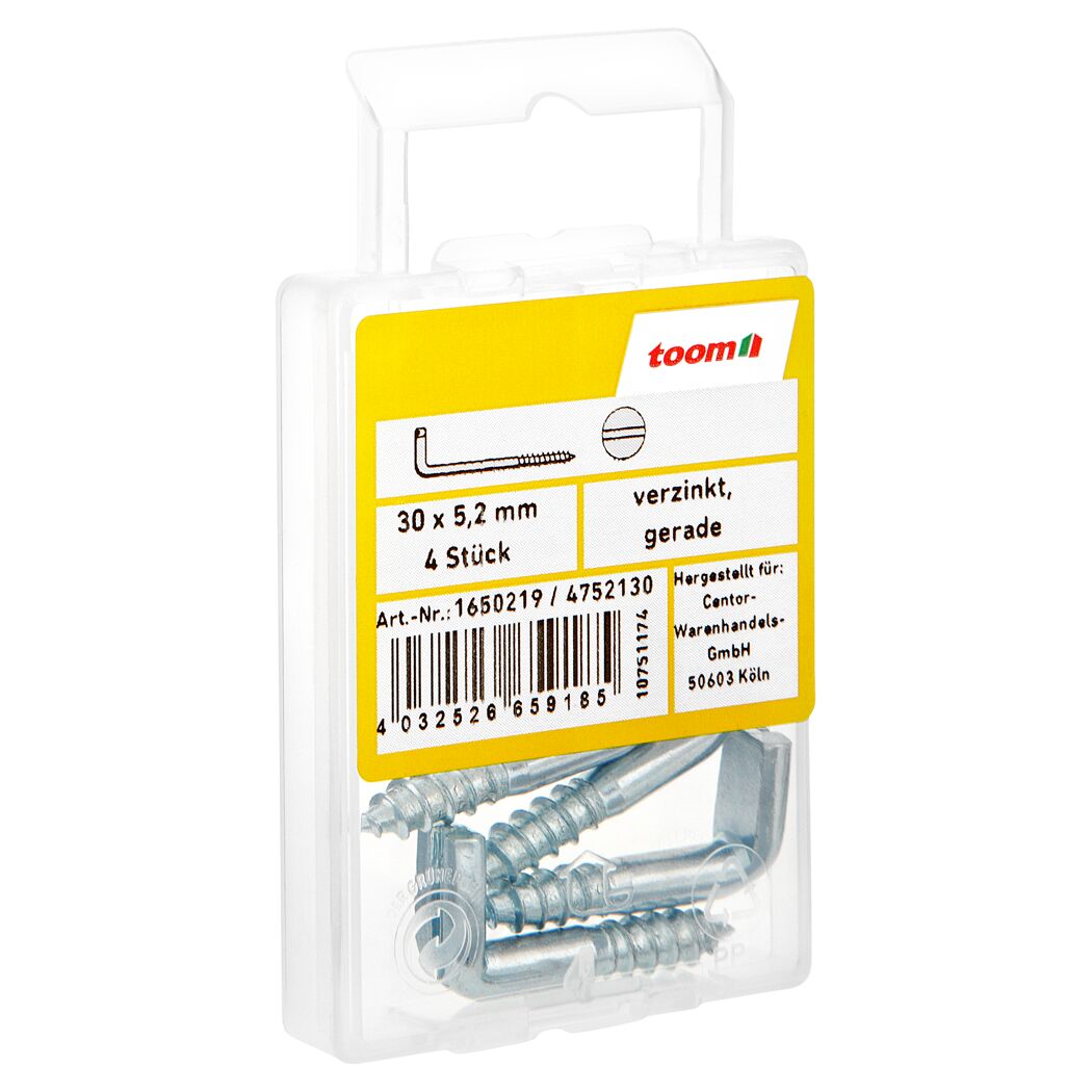 Schlitzhaken 30 x 5,2 mm 4 Stück