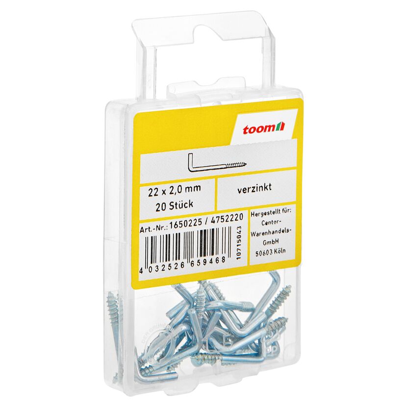 Vitragehaken 2,2 cm 20 Stück