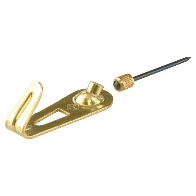 Goldener Wandhaken und Nagel