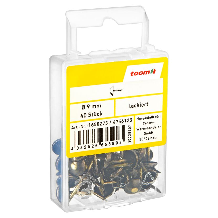 Polsternägel lackiert Ø 0,9 cm