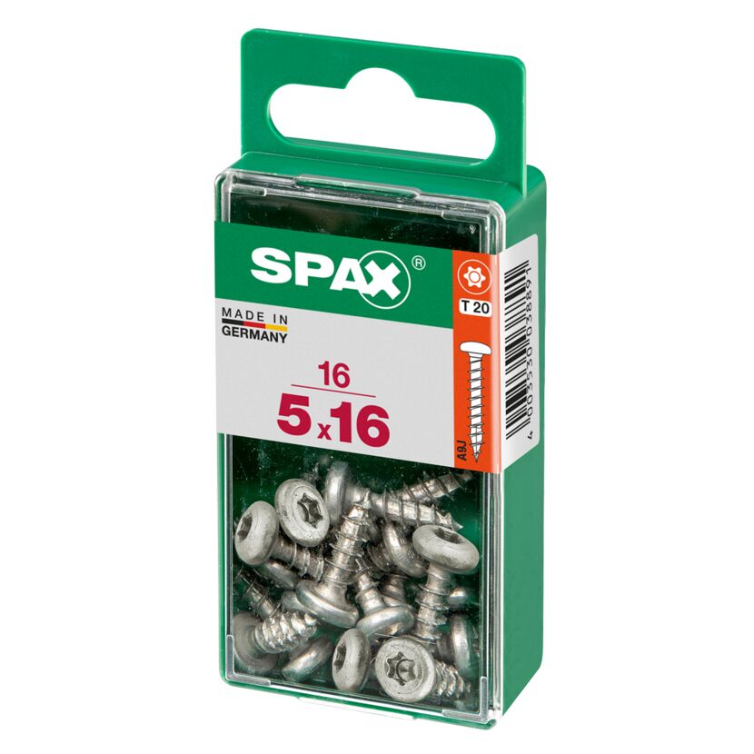 Universalschrauben Halbrundkopf T-Star plus T20 Stahl Ø 5 x 16 mm 16 Stück
