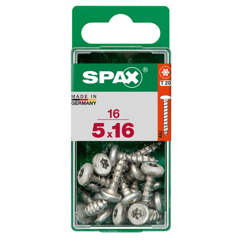Universalschrauben Halbrundkopf T-Star plus T20 Stahl Ø 5 x 16 mm 16 Stück