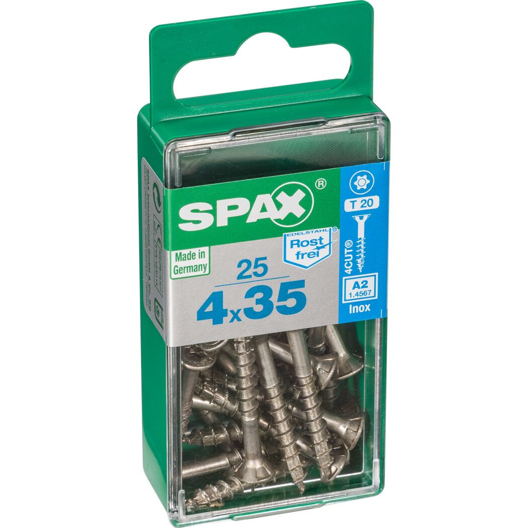 Senkkopfschrauben Edelstahl A2 Ø 4 x 35 mm 25 Stück