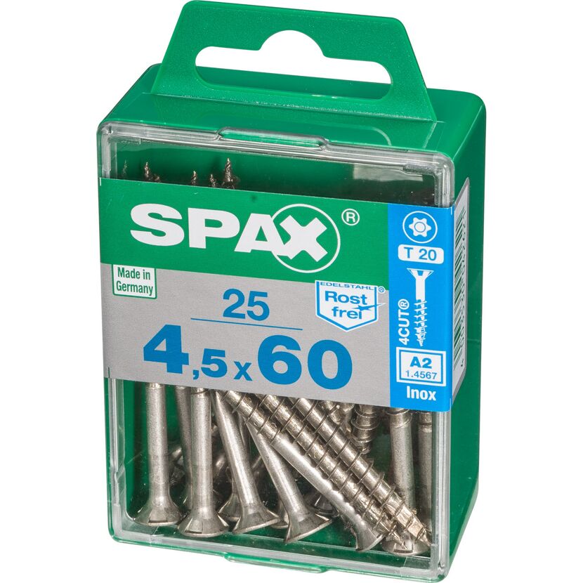 Senkkopfschrauben T-Star rostfrei Ø 4,5 x 60 mm 25 Stück