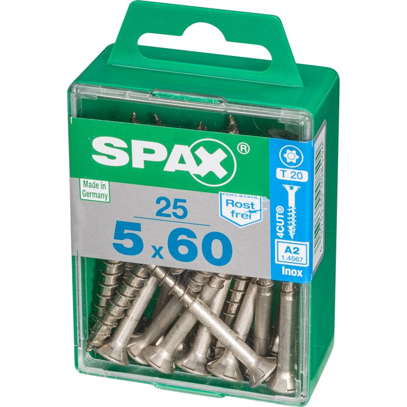 Senkkopfschrauben T-Star Ø 5 x 60 mm Edelstahl A2 25 Stück