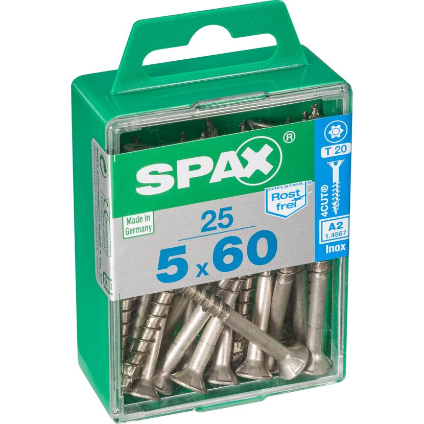 Senkkopfschrauben T-Star Ø 5 x 60 mm Edelstahl A2 25 Stück