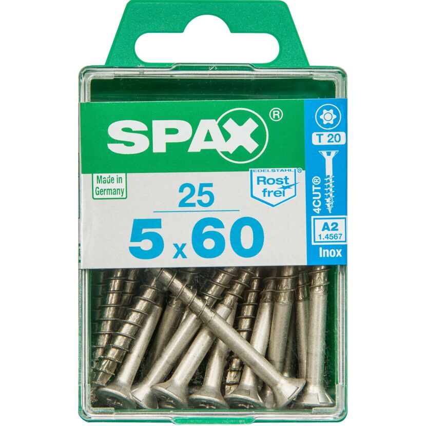 Senkkopfschrauben T-Star Ø 5 x 60 mm Edelstahl A2 25 Stück