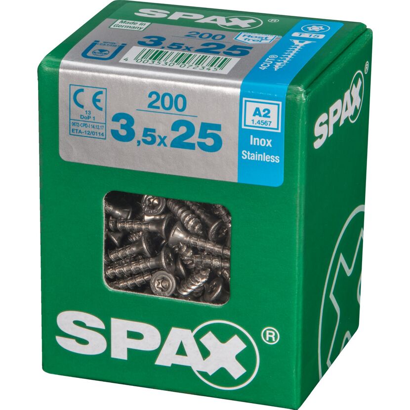 Senkkopfschrauben T-Star rostfrei Ø 3,5 x 25 mm 200 Stück