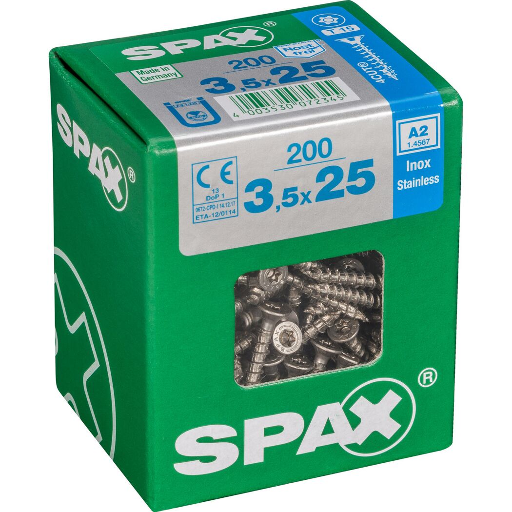 Senkkopfschrauben T-Star rostfrei Ø 3,5 x 25 mm 200 Stück