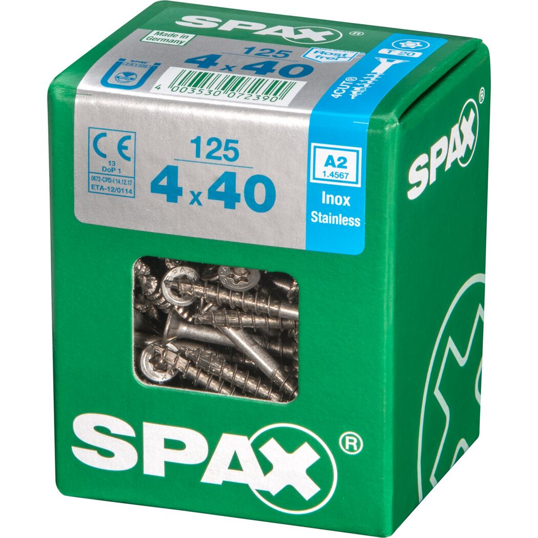 Senkkopfschrauben T-Star rostfrei Ø 4 x 40 mm 125 Stück