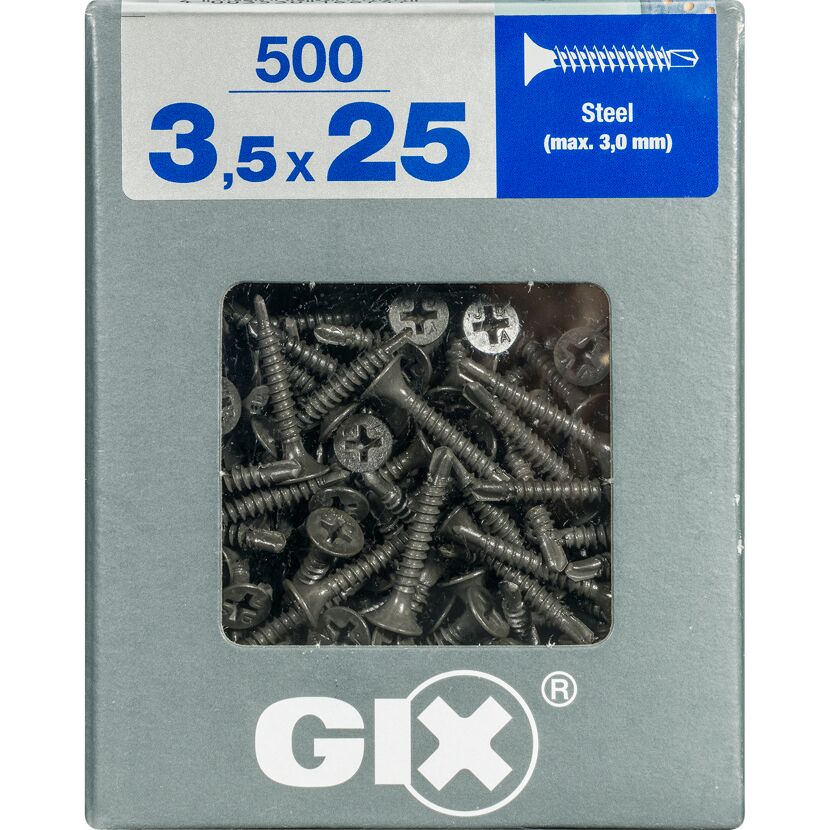 Trockenbauschraube 'Gix-D' PH2 Ø 3,5 x 25 mm 500 Stück