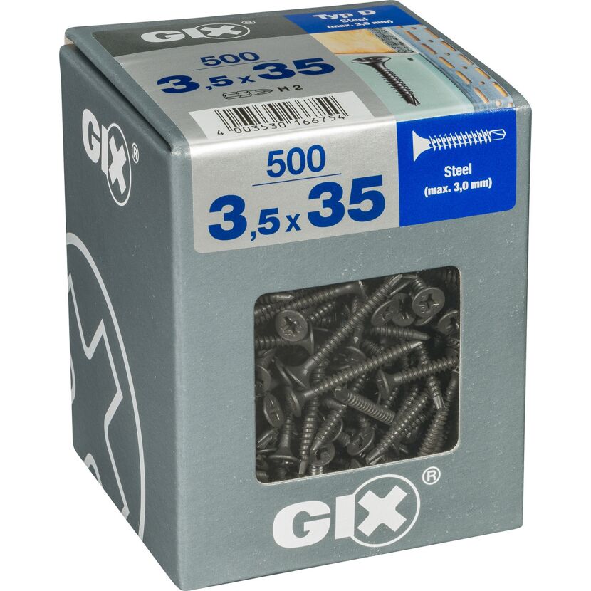 Trockenbauschraube 'Gix-D' PH2 Ø 3,5 x 35 mm 500 Stück