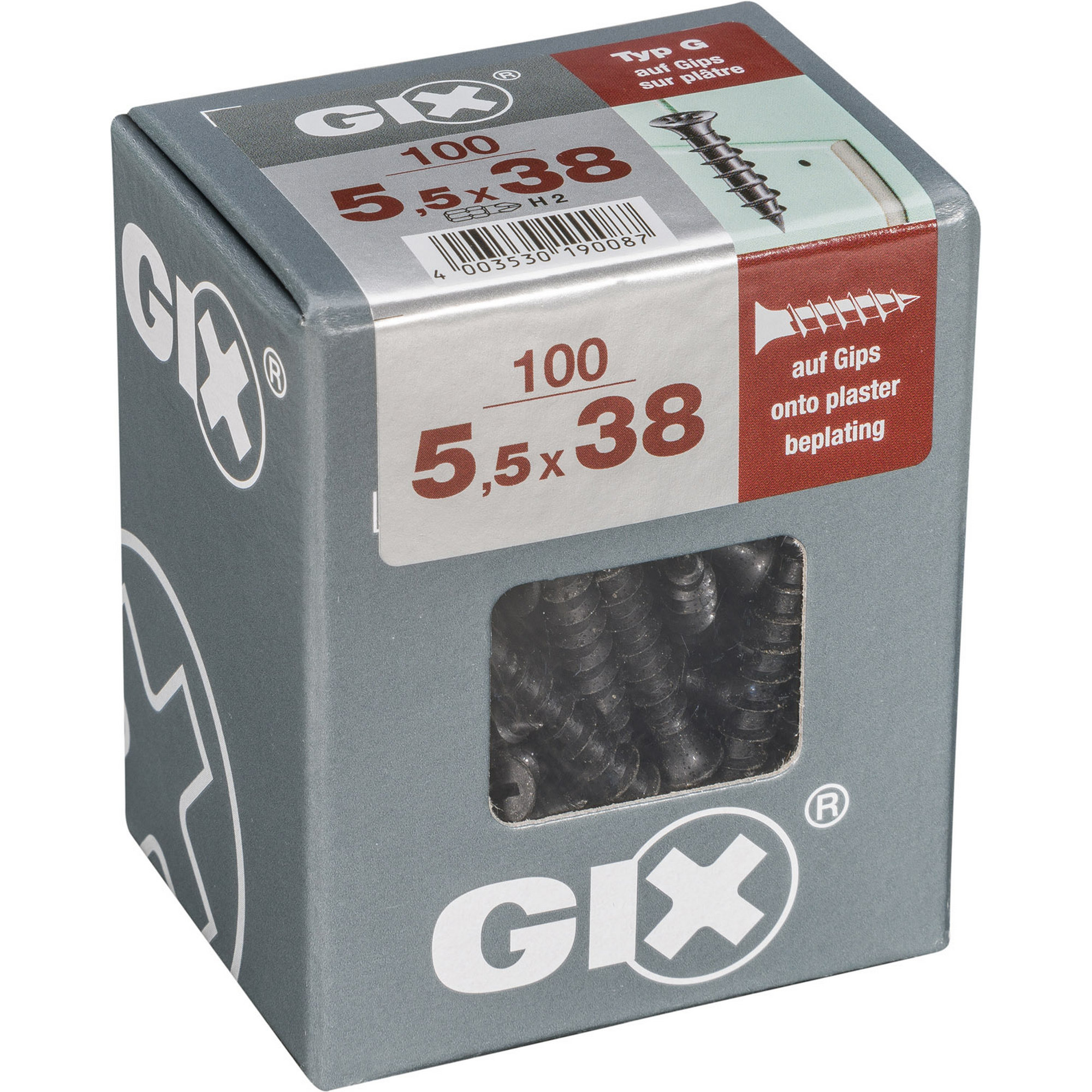 Trockenbauschraube 'Gix-G' PH2 Ø 5,5 x 38 mm 100 Stück + product picture