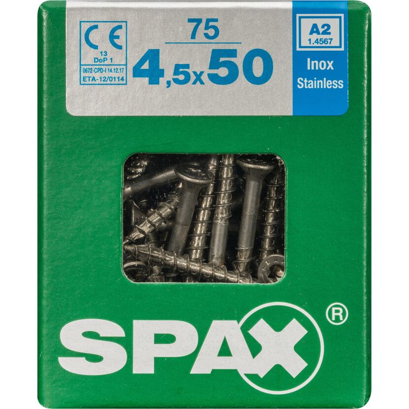 Senkkopfschrauben T-Star rostfrei Ø 4,5 x 50 mm 75 Stück