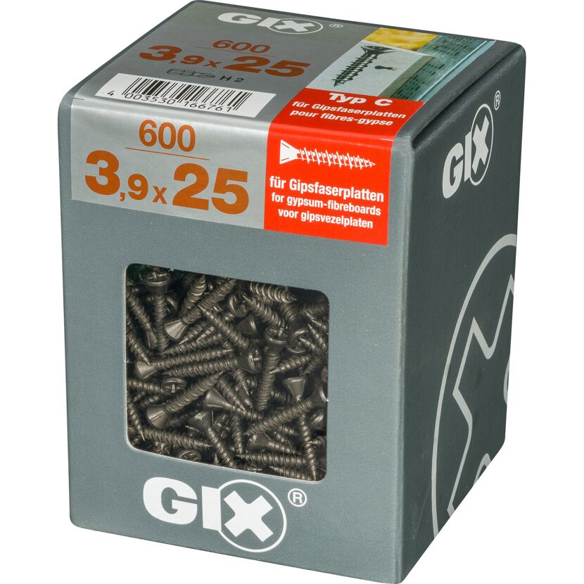 Trockenbauschraube 'Gix-C' PH2 Ø 3,9 x 25 mm 600 Stück