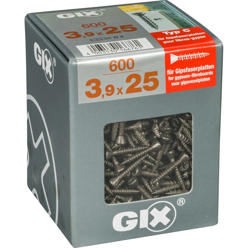 Trockenbauschraube 'Gix-C' PH2 Ø 3,9 x 25 mm 600 Stück